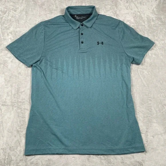 Under Armour Men's Polo Shirt XL Loose Fit Teal Performance Golf Athletic - Picture 1 of 7